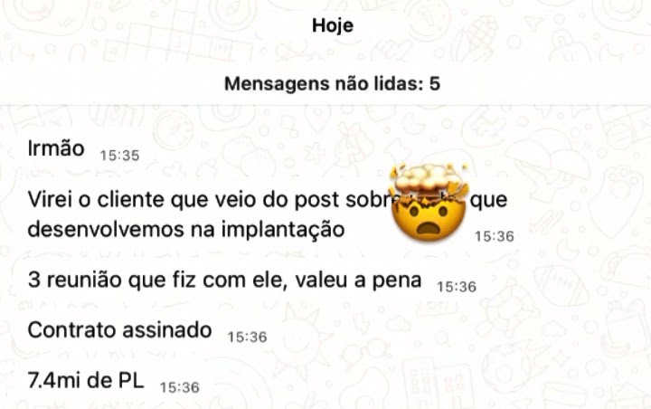 Mensagem de cliente 1